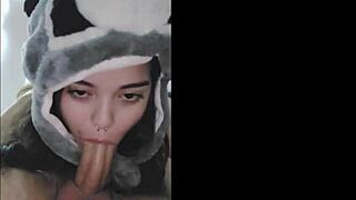 White wolf ofc - novinha meiga engolindo pau no 69 ft white moon