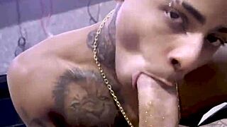 Gay Friend Sucks My Big Cock in Bedroom