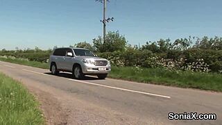 Sonia shows off her huge tits