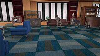 fallout 4 character interacts with a vibrator in her ass area subtly.