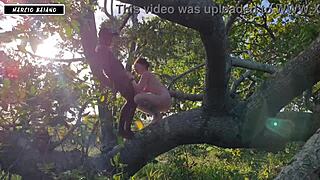 Hey, check out this sexy girl offering herself to a hung stud from the Amazon forest for wild anal fun!