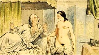 Vintage erotic drawings from antique anime hentai cartoon