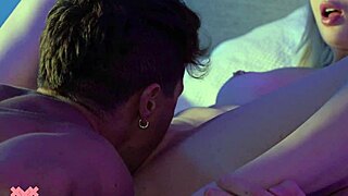 The horny college girl bends over in POV as she takes the monster cock in doggystyle position, moaning loudly.