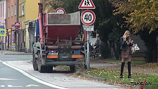 just divorced model bangs dude in van for revenge!