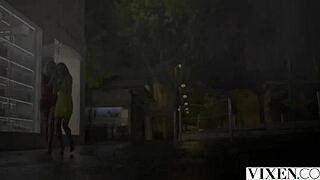 Vixen Threesomes: Stay Warm With Hot Spooning And Facials!