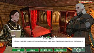 The witch engages in intense fucking and blowjob during the game wish.