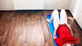 Blonde Gives Blowjob To Big Cock In Gym, Leading To Hard Doggy Sex And Facial.