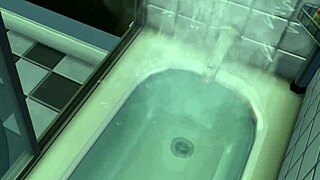 In The Sims, I watch him fuck his two friends in hentai 3D alien monster scene