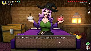 witch tests potion to grow giant cock in hornycraft ep 41 😏🍆