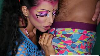 Romi Rain Sucks Big Fat Cock Until Cum Explosion