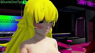 Futa fucks at the bar in rwby hentai cartoon night.