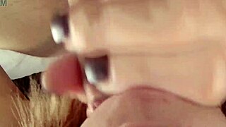 extreme close up pov blowjob fills my mouth with his huge cum