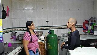 My Husband's Friend Licks My Ass And Pussy Before Fucking Me Anal Until I Cum In This Homemade Scene