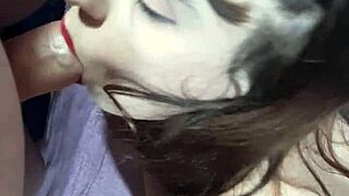 My Stepsister Gave Blowjob Then Fucked And Cum On Face!