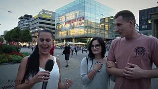 Hitzefrei Hot Brunette Picked Up for Wild Night