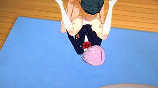 Shinjo Akane Gets Suggestive Blowjob From Utsumi Sho In Hentai