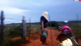 Blonde Teen Takes Monster Cock On Public Road For Cum