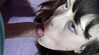 My Stepsister Gave Blowjob Then Fucked And Cum On Face!