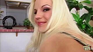 graceful natural blonde enjoys intimate activities with big shaft and pussy caressing