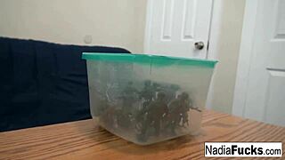 sexy nadia devours cereal stuffed with soldiers in wild blonde action