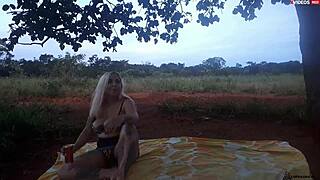 Blonde Teen Takes Monster Cock On Public Road For Cum