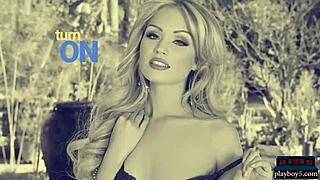 Natural blonde hotties strip naked for playboy