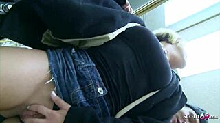 College girl Jasmine gets hardcore doggystyle fuck with monster cock in mall store before party