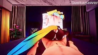 uma musume in cowgirl position with creampie