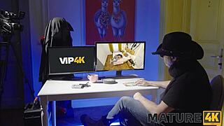 I, a mature blonde wife, explore my true kinkiness in a hotel room.