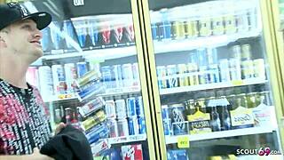 College girl Jasmine gets hardcore doggystyle fuck with monster cock in mall store before party