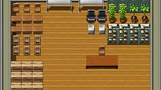 class president studies female body in the library with boss and big tits outdoors