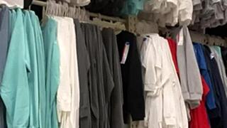 laina marie shows her natural tits and ass in public store