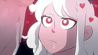 Modeus, The Lustful Demon From Helltaker, Seduces With Monster Cock And Deepthroat Blowjob