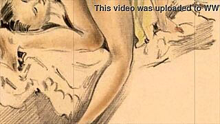 Vintage Erotic Drawings Of Antique Scenes