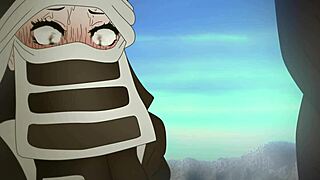 Telehab Kakushi says, 'I'm freezing on the mountain, let's fuck to warm up!' in this hentai