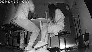 husband catches wife cheating with friend in kitchen anal action