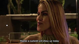 cuckold finds slut to eat ass