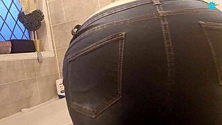 Real amateur MILF masturbates with big tits on display