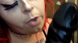 Lexi Red, deepthroat queen, chokes hard on sloppy action