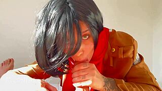 mikasa mandona mamou e sentou gostoso no pau do eren.