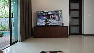 can i play with your dick instead of the playstation real sex with cute fitness girl