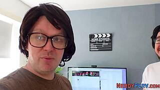 Yorkshire geek tricked into first-time head by tattooed Brit