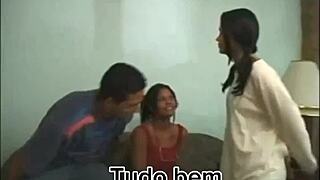 Yo, check this Brazilian babe taking double penetration like a pro in retro style!