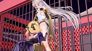 Fischl dominates Ningguang with strapon.