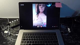 Spanish milf fucks fan on webcam