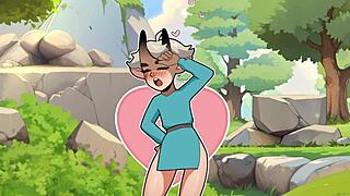 Horny orc face-sits lucky boy in game