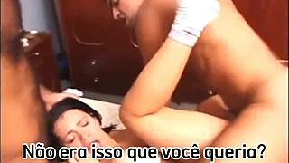 Yo, check this Brazilian babe taking double penetration like a pro in retro style!