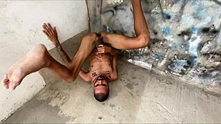 anime character cums on her own face