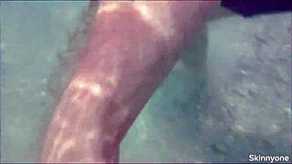 I’m overwhelmed by this insane public sex with a monster cock and tiny 18+ pussy at the ocean and mountain!