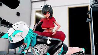 Futa in Lewd Gym 2 Says, Show Me That Big Cock Now